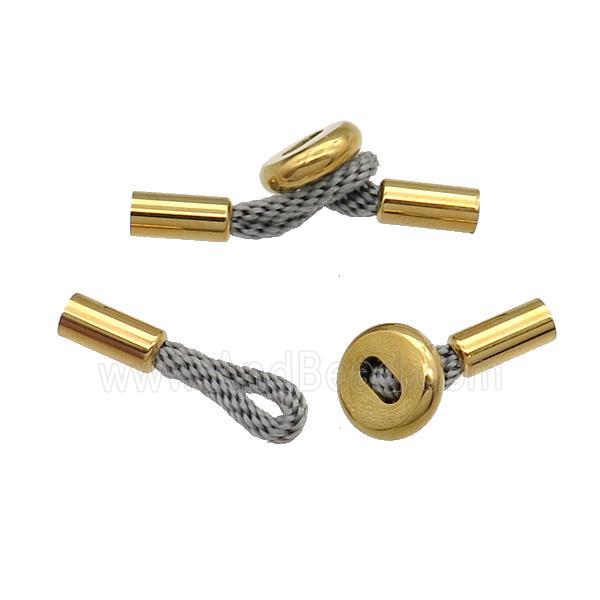 Stainless Steel CordEnd Clasp gold plated