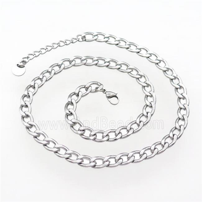 Stainless Steel Necklace Platinum Plated