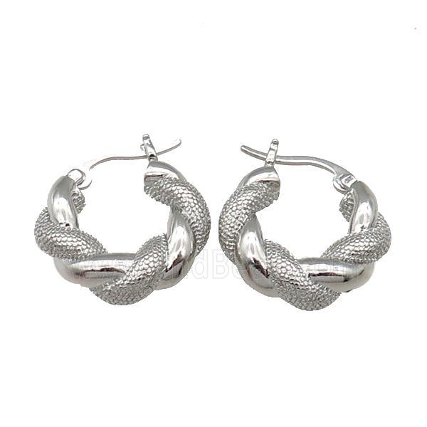 Copper Latchback Earring Platinum Plated
