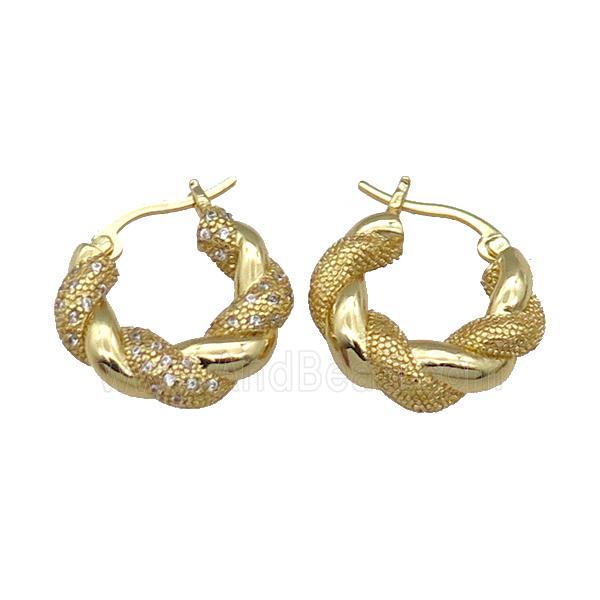 Copper Latchback Earring Gold Plated