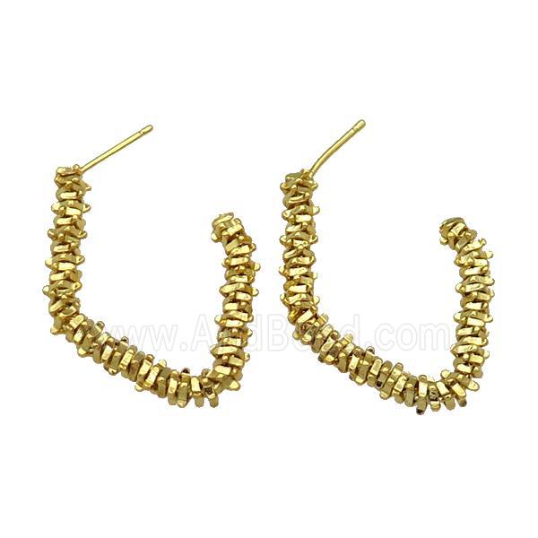Copper Stud Earring Gold Plated
