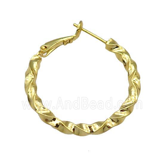 Copper Hoop Earring Gold Plated