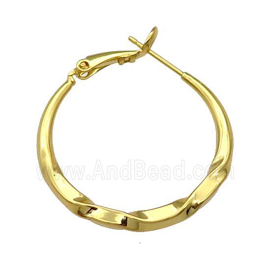 Copper Hoop Earring Gold Plated