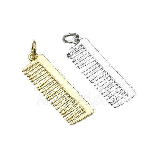 Copper Comb Charm Pendant Mixed
