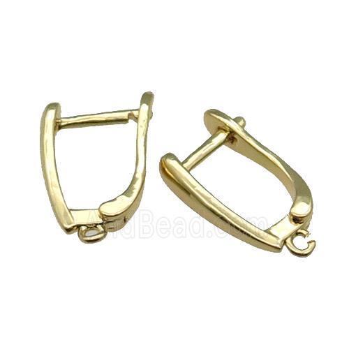 Copper Latchback Earring Accessories with Loop Gold Plated