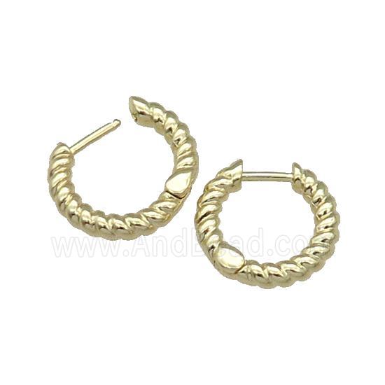 Copper Latchback Earring Gold Plated