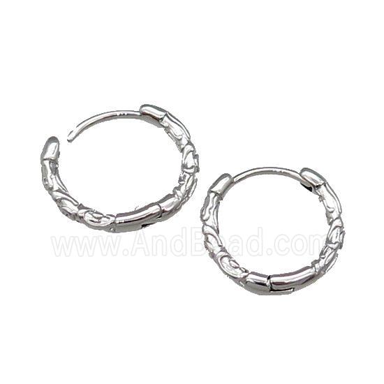 Copper Latchback Earring Platinum Plated