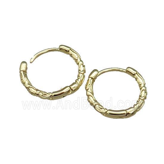 Copper Latchback Earring Gold Plated