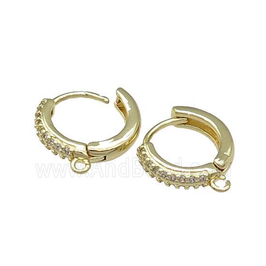 Copper Latchback Earring Accessories With Loop Gold Plated