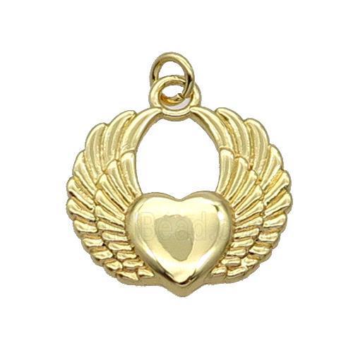 Copper Angel Wing Pendant Gold Plated