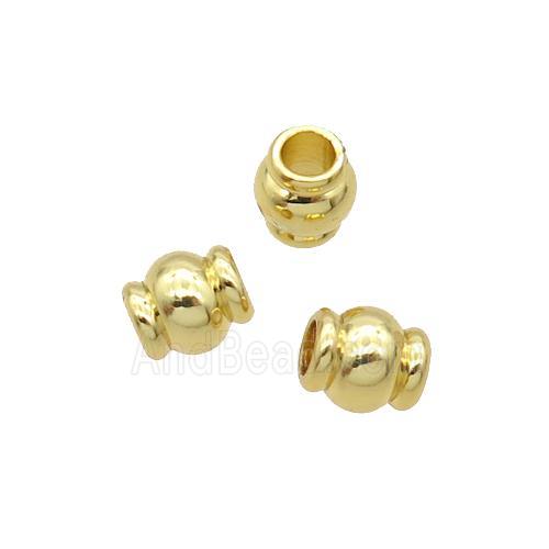 Copper Tube Beads 18K Gold Plated