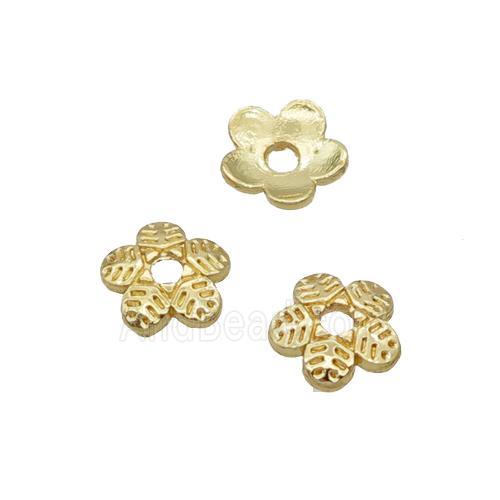 Alloy Bead Caps 18K Gold Plated