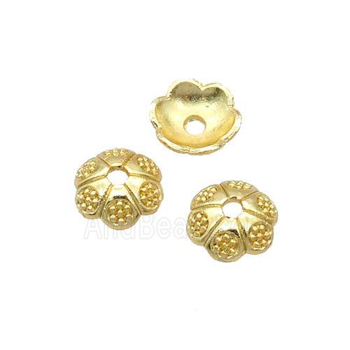 Alloy Bead Caps 18K Gold Plated
