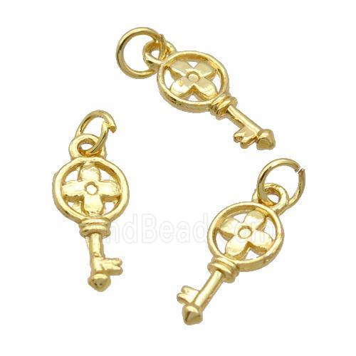 Alloy Key Pendant 18K Gold Plated