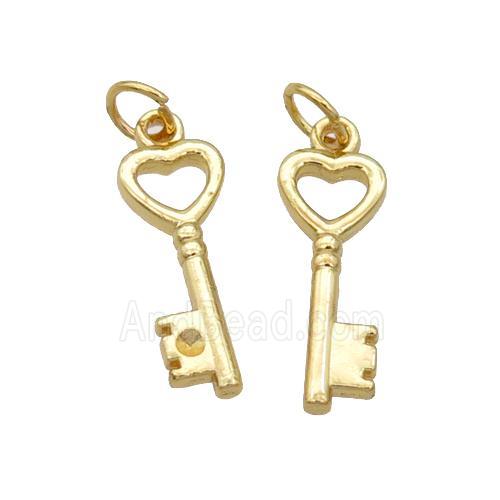 Alloy Key Pendant 18K Gold Plated