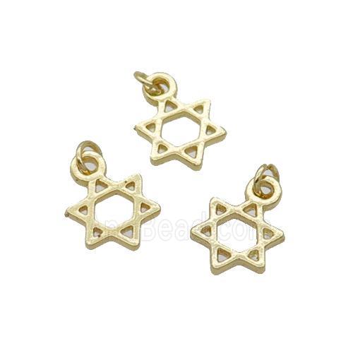 Alloy David Star Pendant 18K Gold Plated