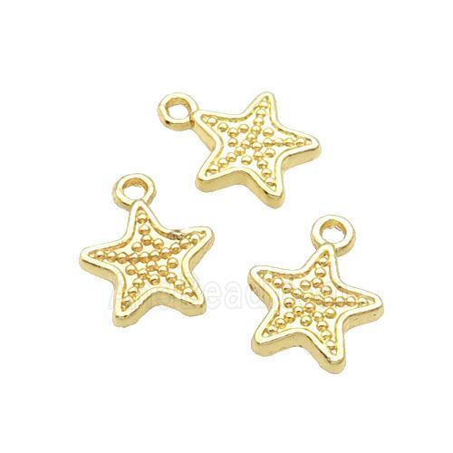 Alloy Starfish Pendant 18K Gold Plated