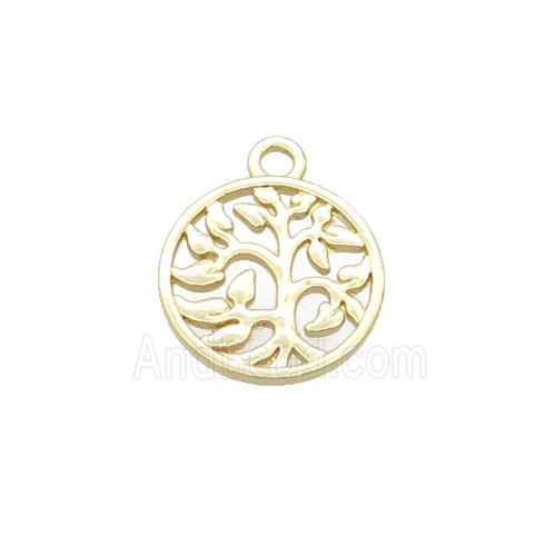 Alloy Tree Of Life Pendant 18K Gold Plated