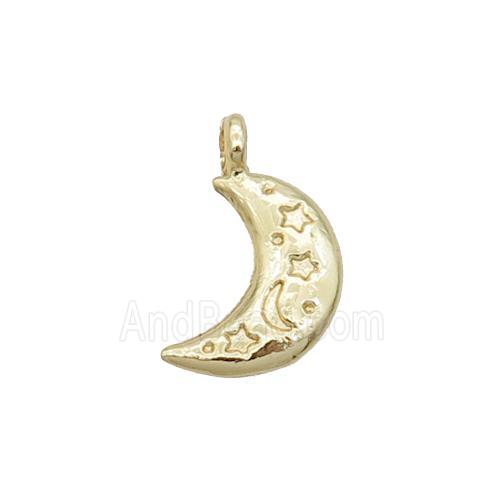 Alloy Moon Pendant 18K Gold Plated