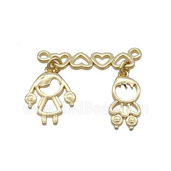 Copper Kids Pendant Heart Gold Plated