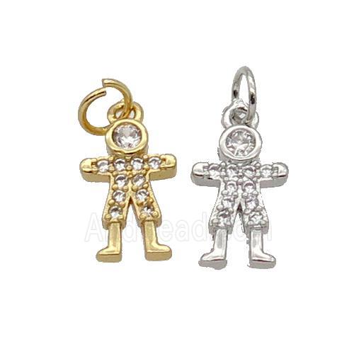 Copper Kids Pendant Pave Zircon Mixed