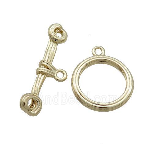 Copper Toggle Clasp Gold Plated