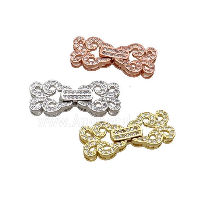 Copper Clasp Pave Zircon Mixed