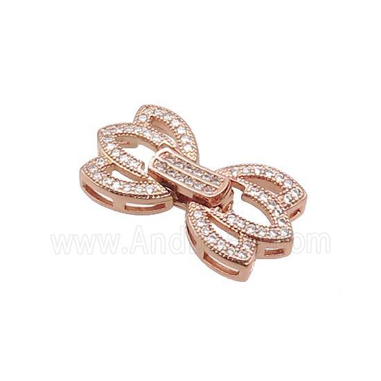 Copper Clasp Pave Zircon Rose Gold