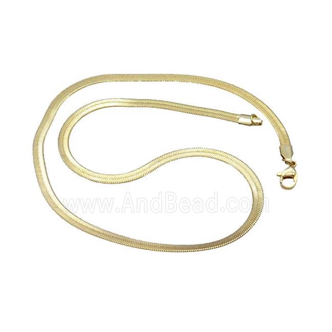 Copper Necklace Chain Snake Gold Plated