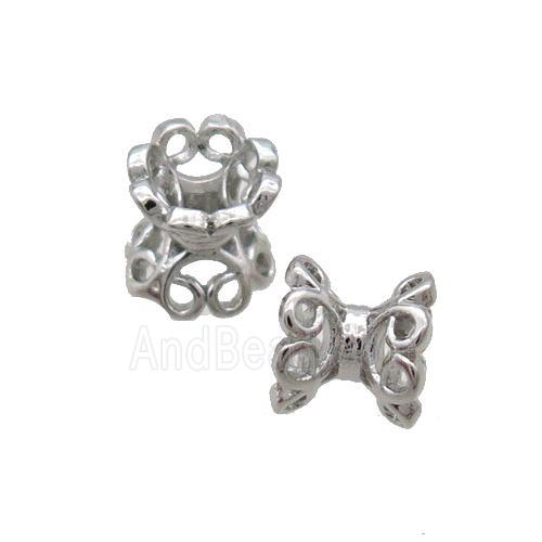 Copper Beadcaps Platinum Plated
