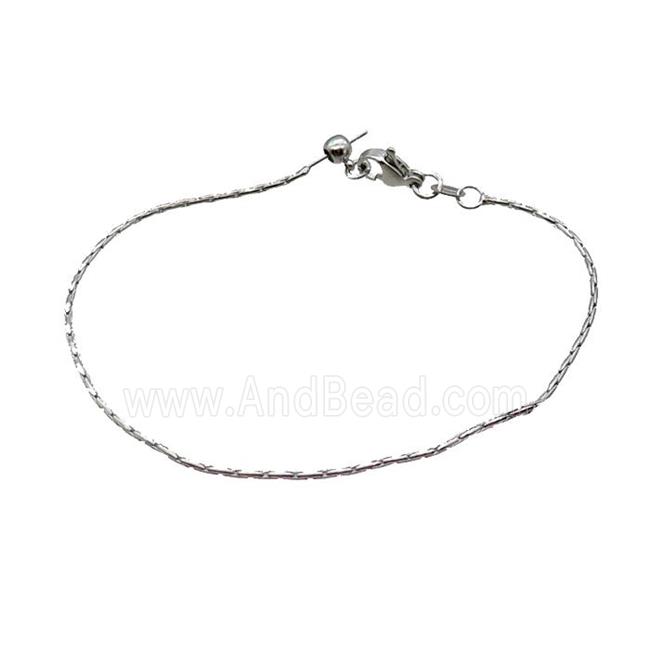 Copper Bracelet Chain Platinum Plated