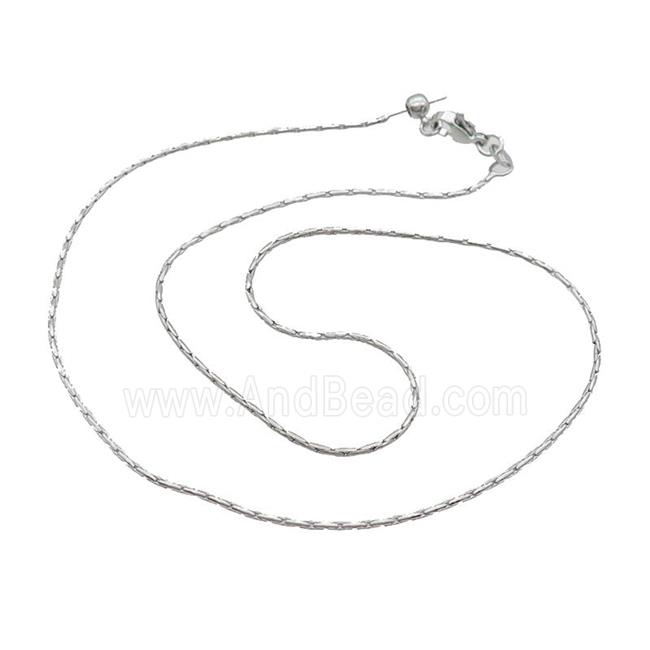 Copper Necklace Chain Platinum Plated
