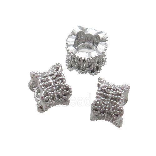 Copper Beads Tube Platinum Plated