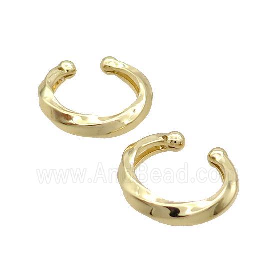 Copper Clip Earring Gold Plated
