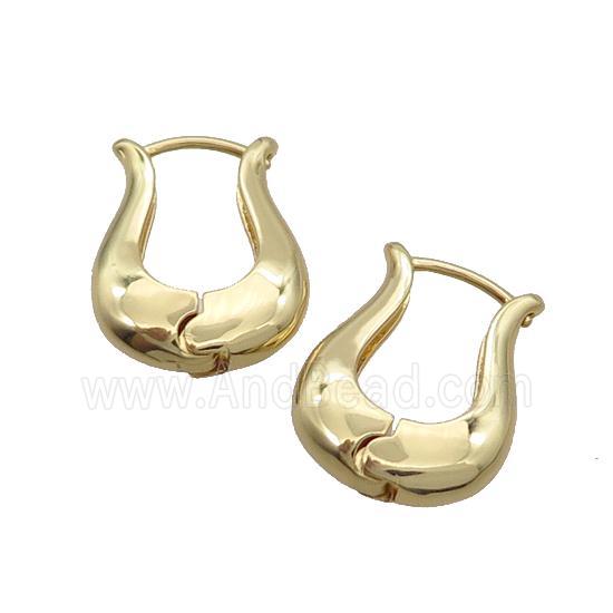 Copper Latchback Earring Gold Plated
