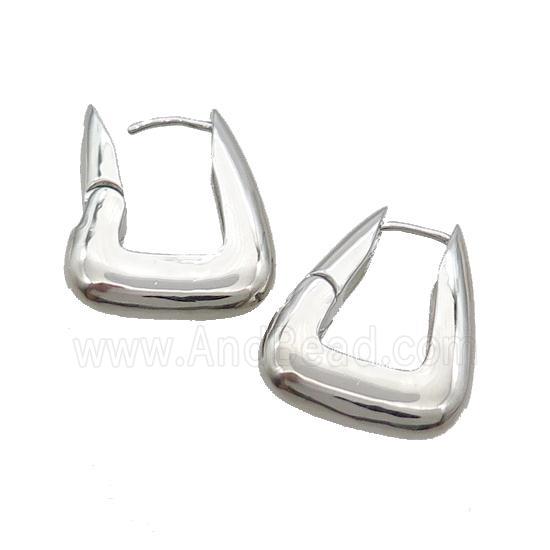 Copper Latchback Earring Platinum Plated