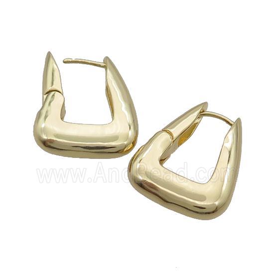 Copper Latchback Earring Gold Plated