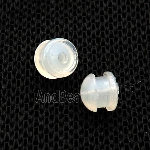 Silicon Earring Back White