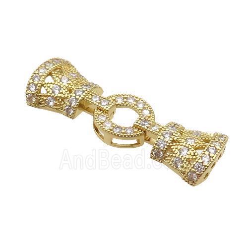 Copper Clasp Pave Zircon Gold Plated