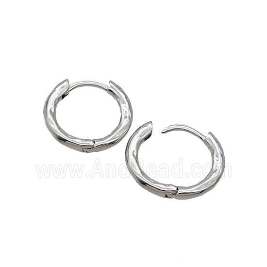 Copper Hoop Earring Platinum Plated
