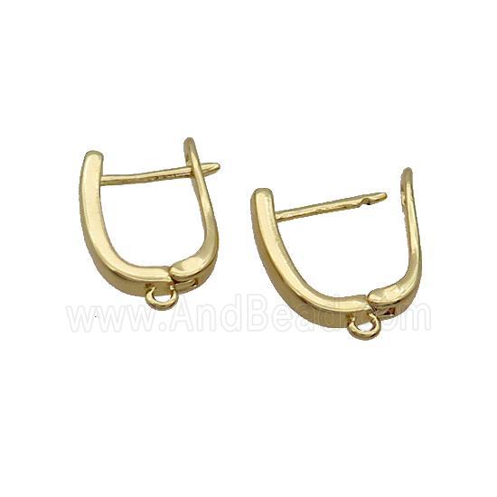 Copper Latchback Earring 18K Gold