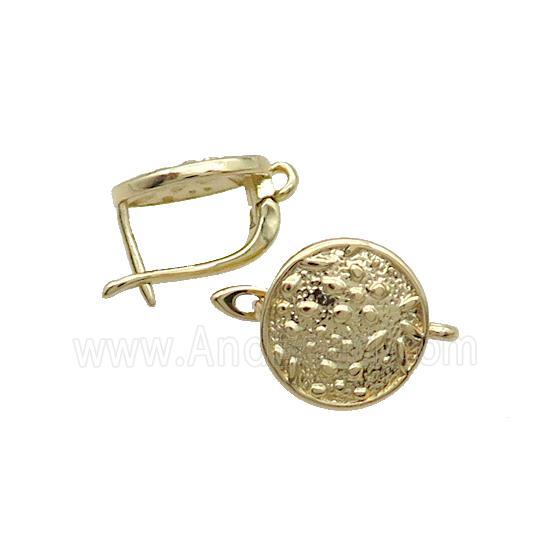 Copper Latchback Earring 18K Gold