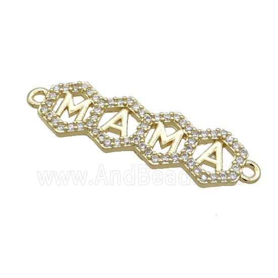 Copper Mama Pendant Pave Zircon Gold Plated