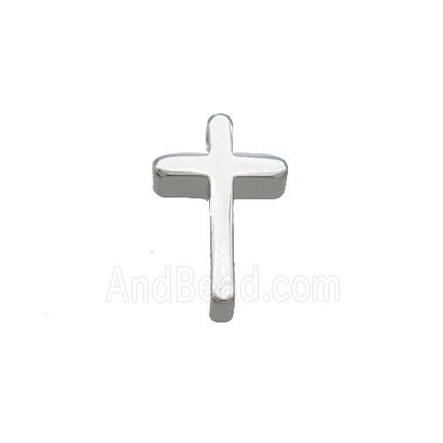 Copper Cross Pendant Platinum Plated