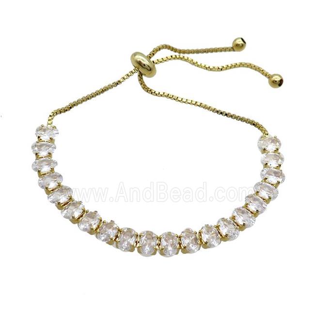 Copper Bracelet Pave Crystal Glass Adjustable Gold Plated