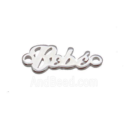 Copper Bebe Connector Letter Platinum Plated