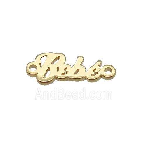 Copper Bebe Connector Letter Gold Plated