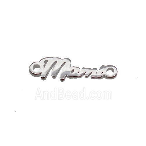 Copper Mami Connector Letter Platinum Plated