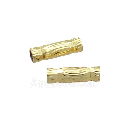 Copper Tube Beads Gold Plated