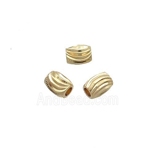Copper Barrel Beads Gold Plated